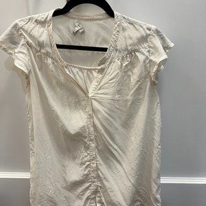 Joie white silk top
